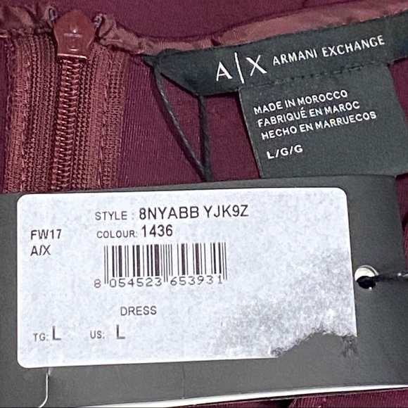 Armani Exchange Loose Fitted Midi V-Neck Dress NWT - Picture 10 of 16
